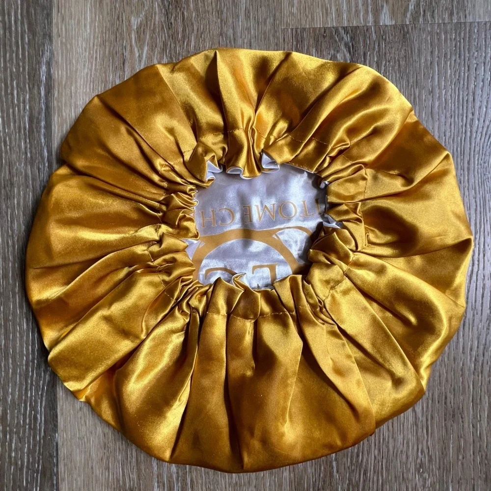 Epitome Cheveux Hair Bonnet Womens OS Gold Purple Logo Satin Sleep Cap 3401